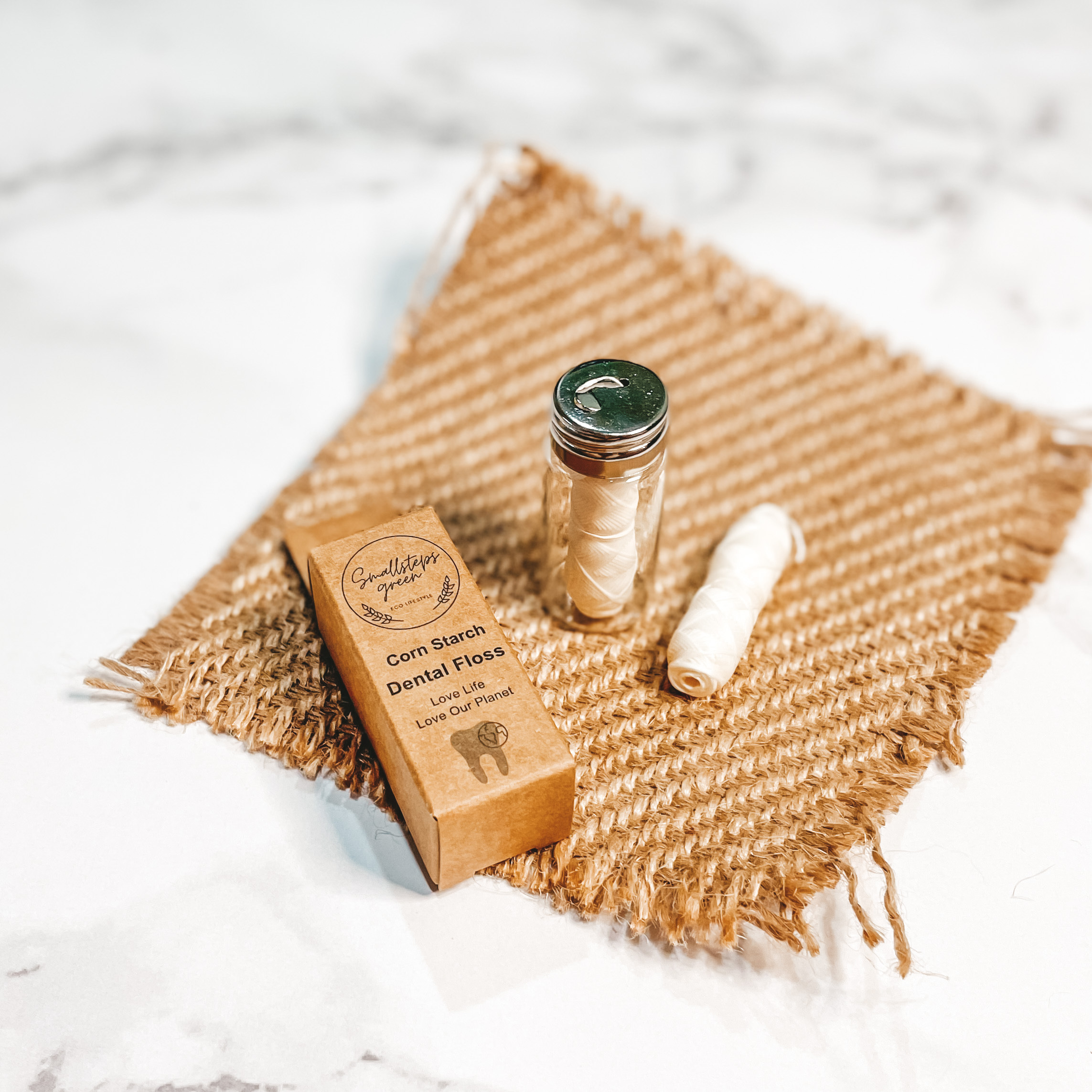 【綠印生活】薄荷玉米牙線｜天然可分解環保牙線 30m - 瓶裝