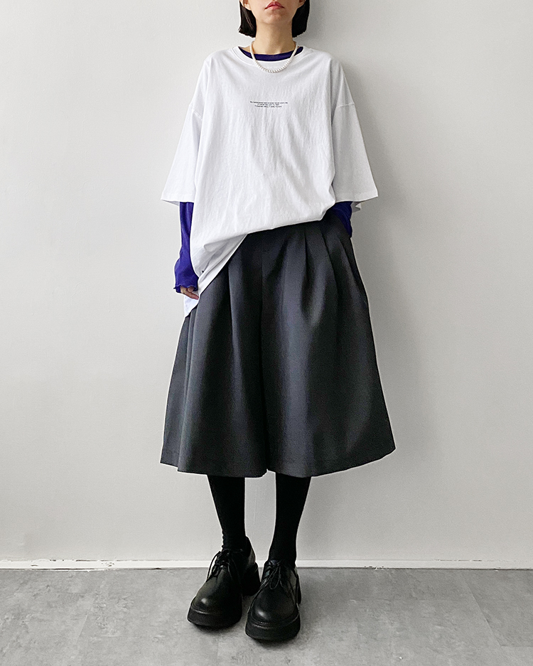 MFP-2804 A字六七分寬褲