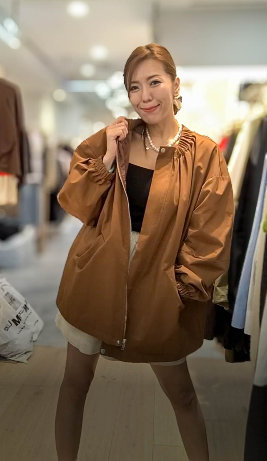 🥰K2290  ▶️彈性圓領外套 👉B:136cm L:73cm