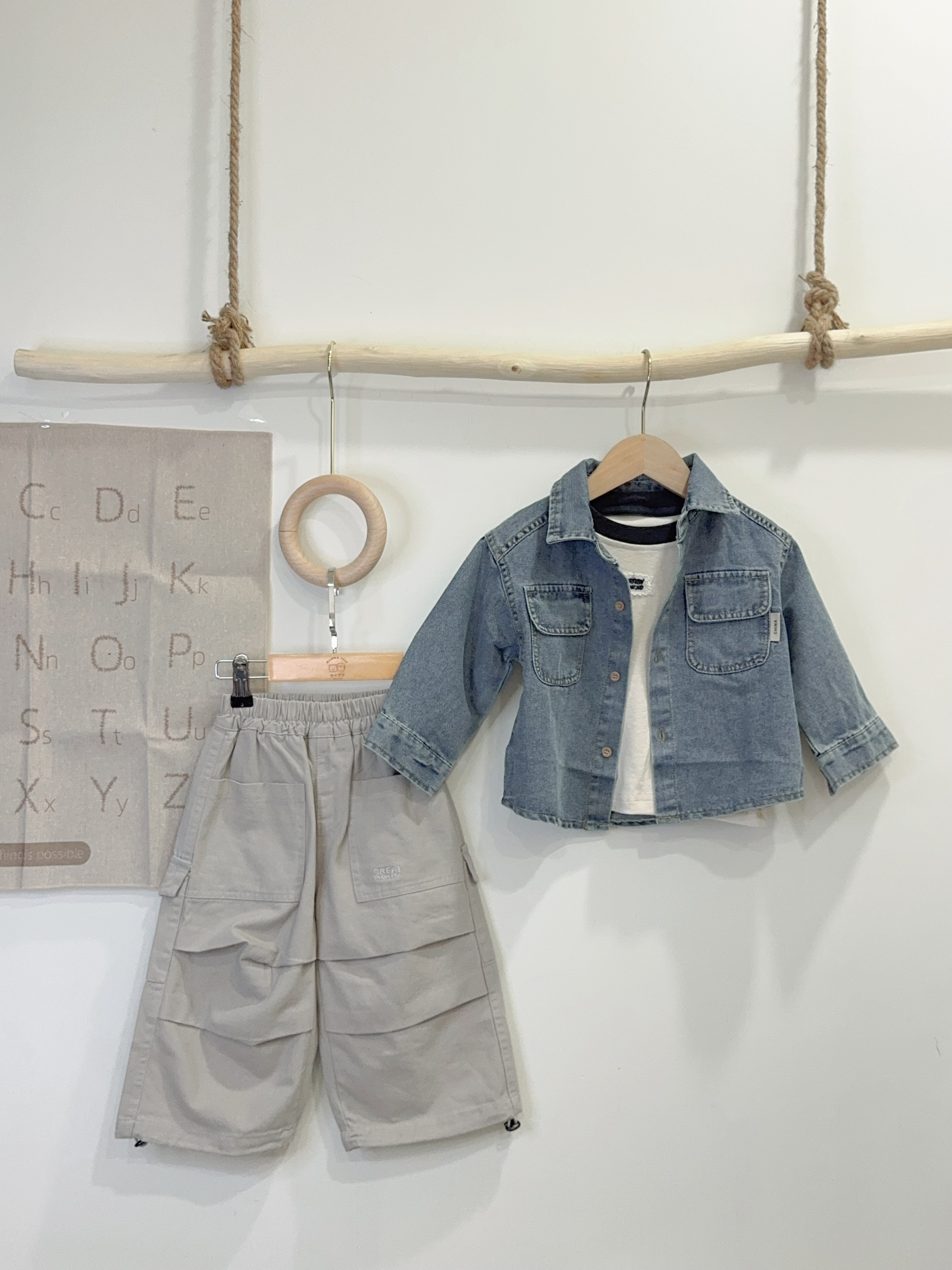 NH6078刺繡牛仔軟布襯衫c30