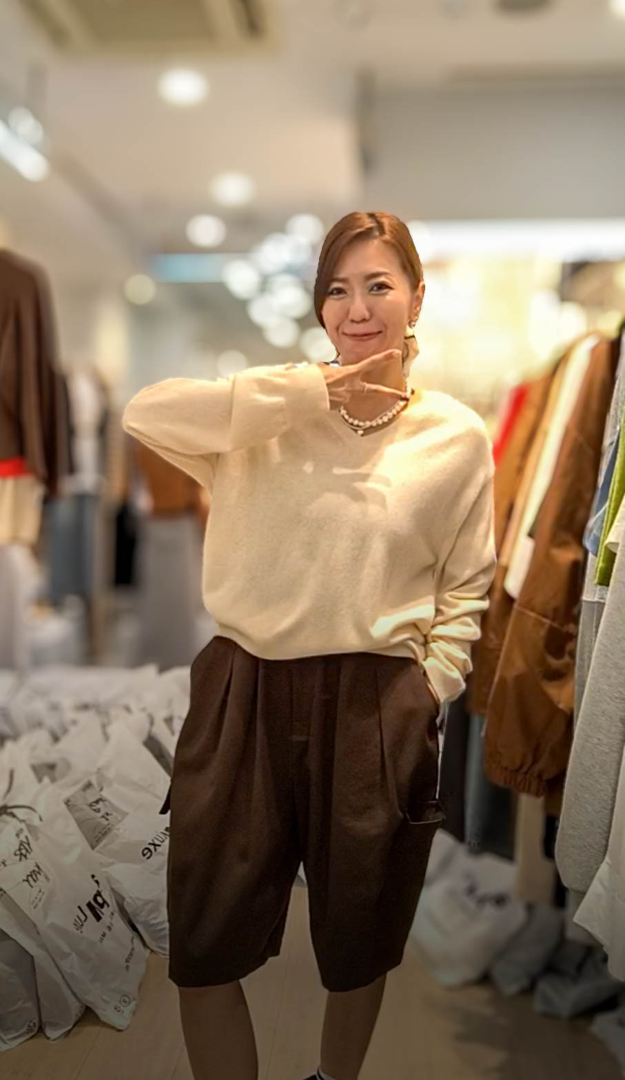 🥰K2288  ▶️ v領長袖上衣 👉B:114cm L:62cm