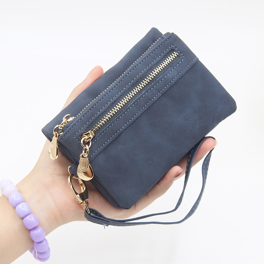 多卡位錢包 拉鍊短夾 零錢包 短款皮夾 零錢袋 錢包 短夾 196