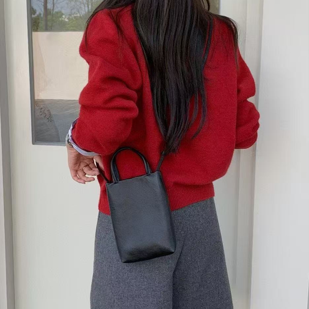 牛皮側背包 手機包 側背包 百搭 日常包 小方包 女包 真皮包 267