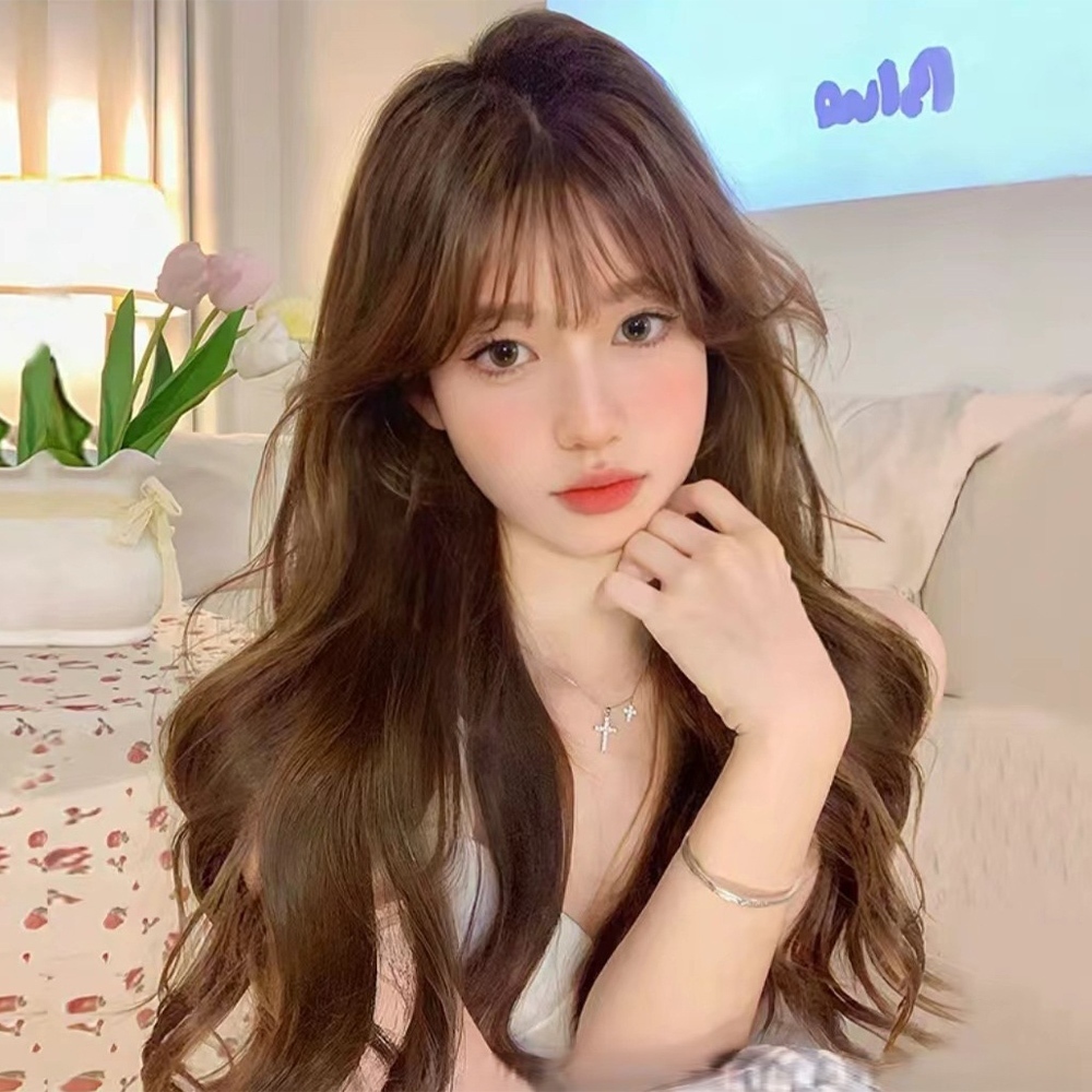 高溫絲假髮 假髮 長捲髮假髮 奶茶色假髮 全套頭假髮 女生假髮 232