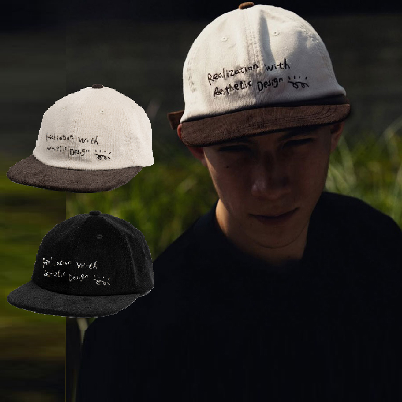 idealism Corduroy Cap 黑色 沙色 燈芯絨 平簷帽【ID25007】