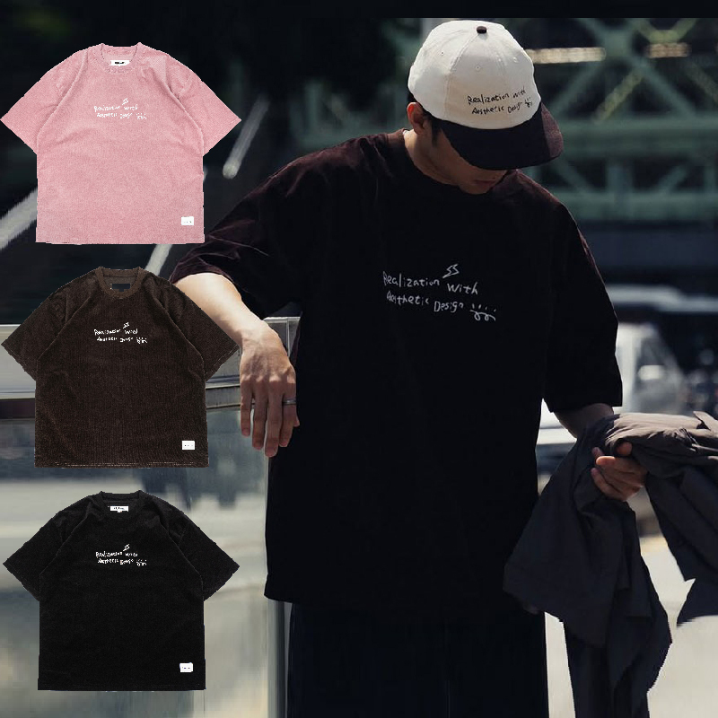 idealism Corduroy Tee 棕色 黑色 粉色 燈芯絨 短上衣【ID25008】