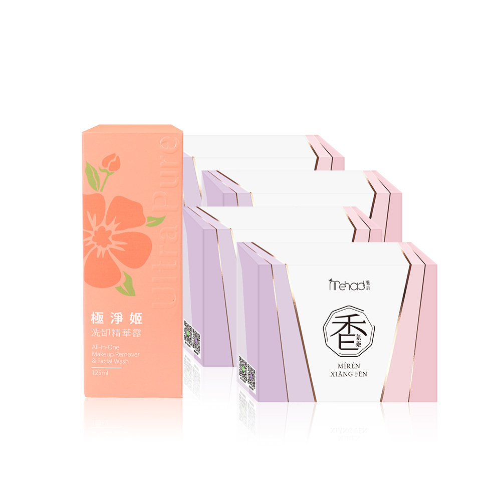 (4+1) Mehold 香氛姬軟膠囊(30顆/入) X4+極淨姬洗卸精華露(125ml/瓶) X1
