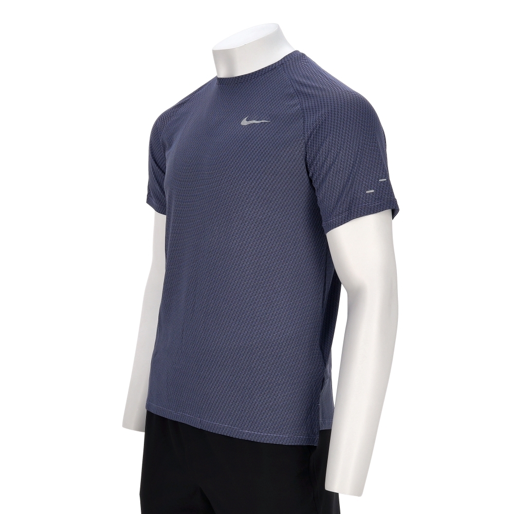 Nike As M Nk Df Stride Jacquard Ss 男款 灰藍色 運動 休閒 短袖 HV2208-499