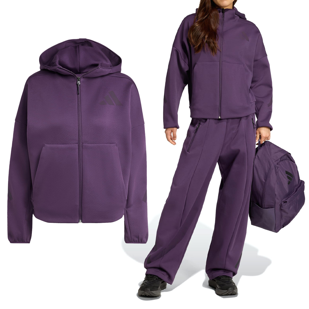 Adidas W Z.N.E. FZ 女款 紫色 亞規 舒適 訓練 運動 休閒 連帽 外套 KC4569