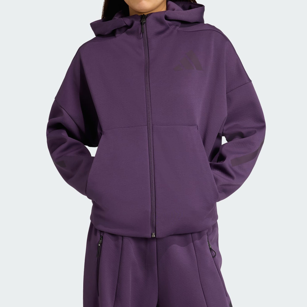Adidas W Z.N.E. FZ 女款 紫色 亞規 舒適 訓練 運動 休閒 連帽 外套 KC4569