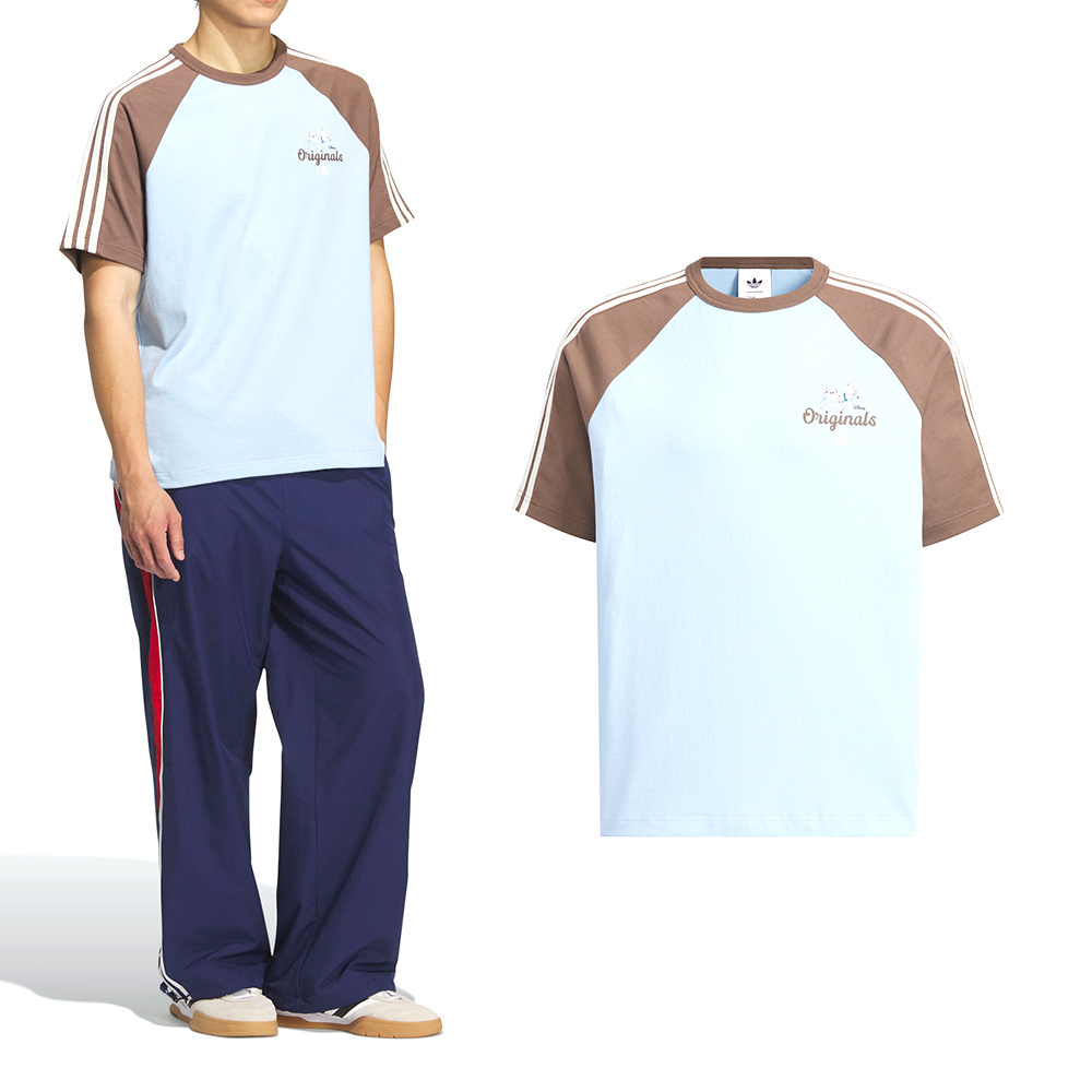 Adidas U Raglan Tee 男款 女款 藍棕色 迪士尼 101忠狗 圓領 寬鬆 休閒 短袖 KG6686