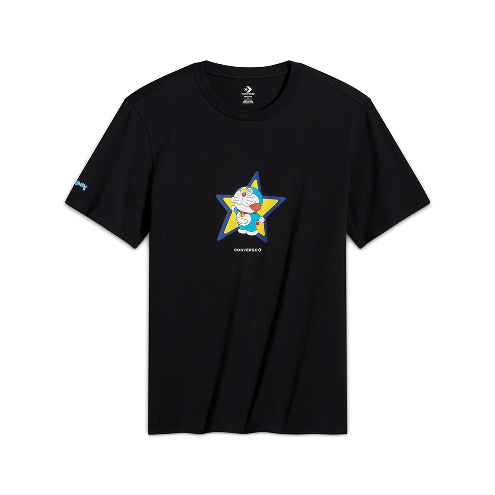 Converse X Doraemon Graphic 男款 黑色 哆啦A夢 短袖 10028894-A01