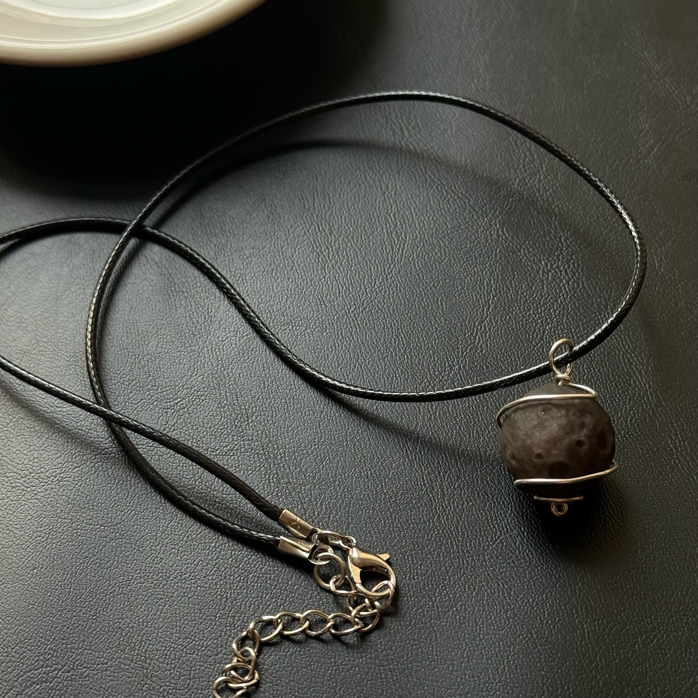 [原石] 銀曜石 隕石造型項鏈