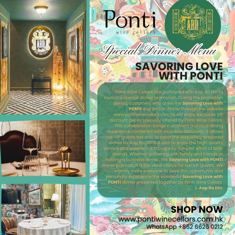 Savoring Love with PONTI dinner @ Aap Ba Din (For 4 Guests, $810 each!)