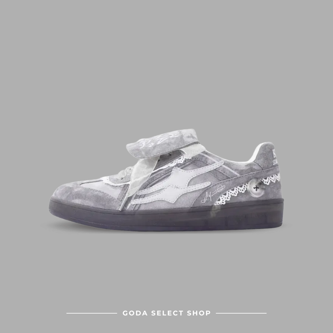 (張員瑛同款) Killwinner "Lace Gray" 蕾絲灰 復古 運動 麂皮 德訓鞋 KW-2024001-LG