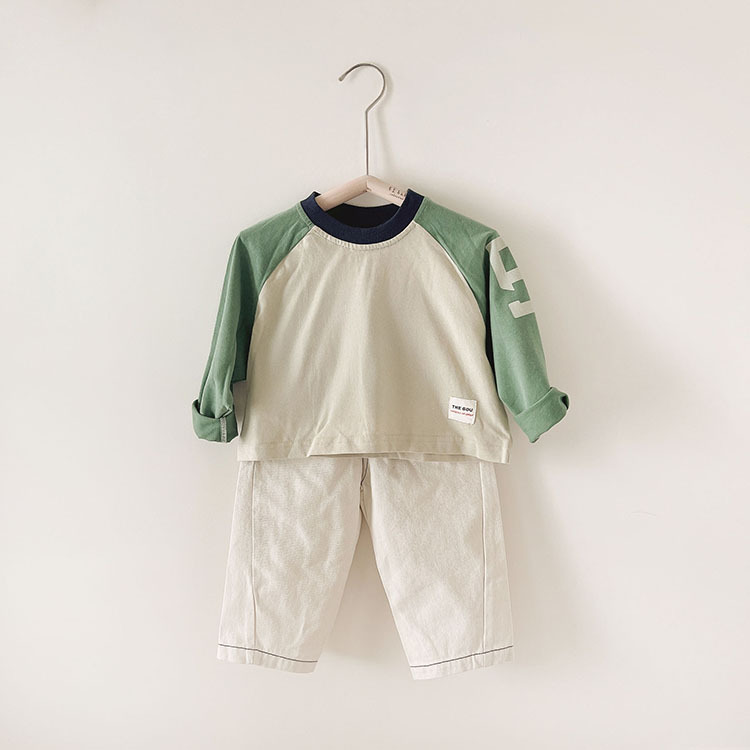 撞色休閒T恤