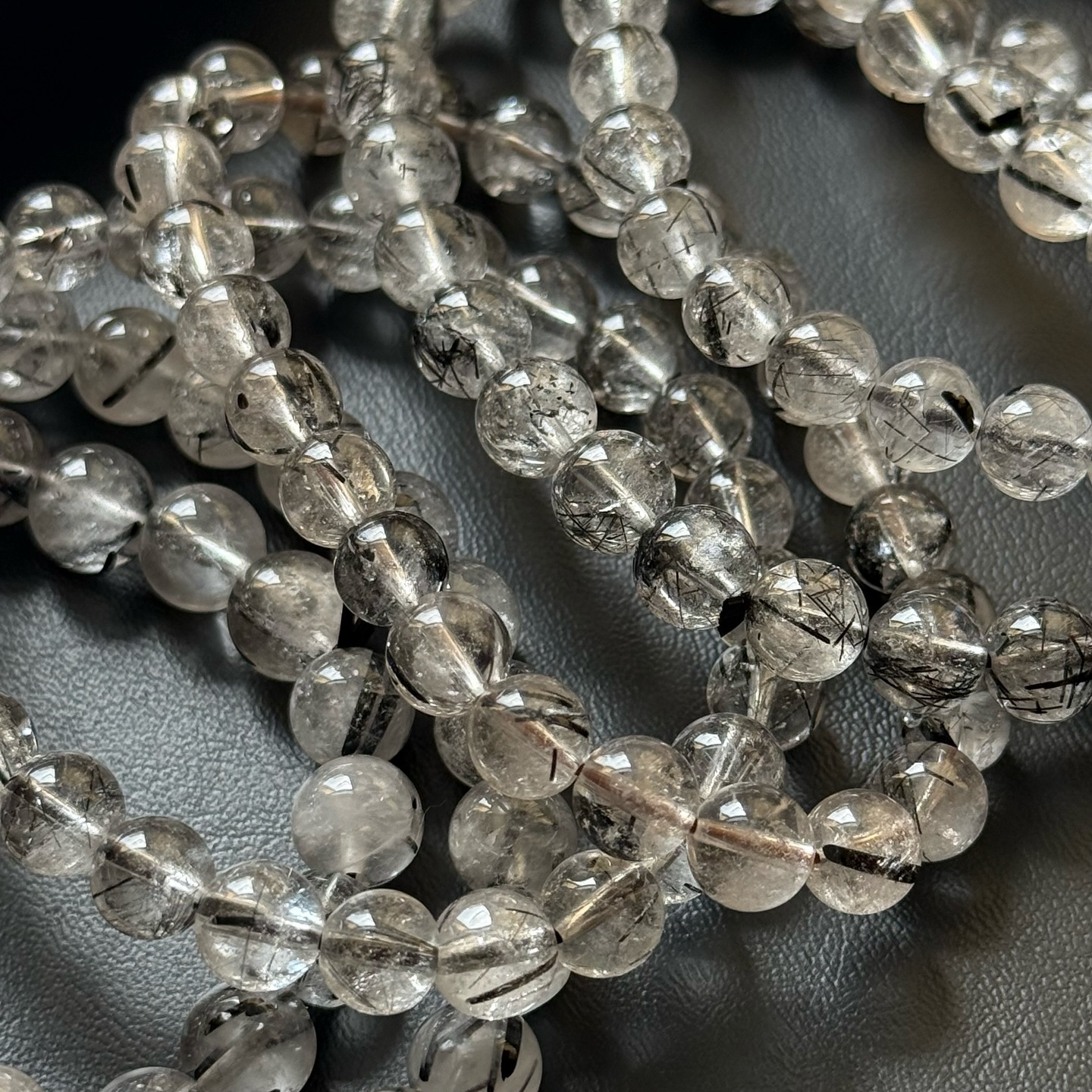 [原石] 黑髮晶碧璽 水晶手串