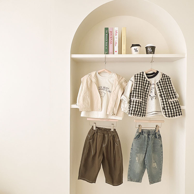 柔軟水洗寬鬆牛仔褲