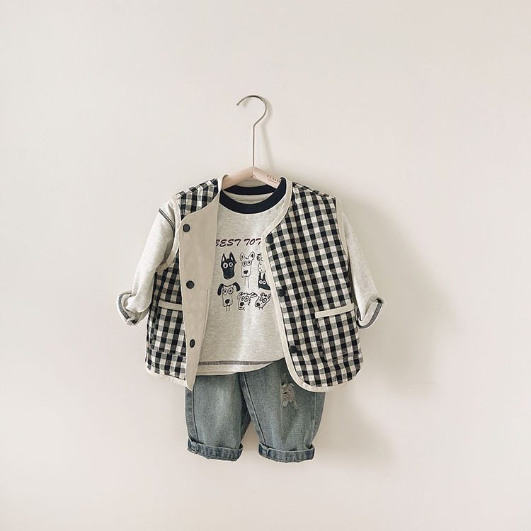 休閒口袋雙面背心