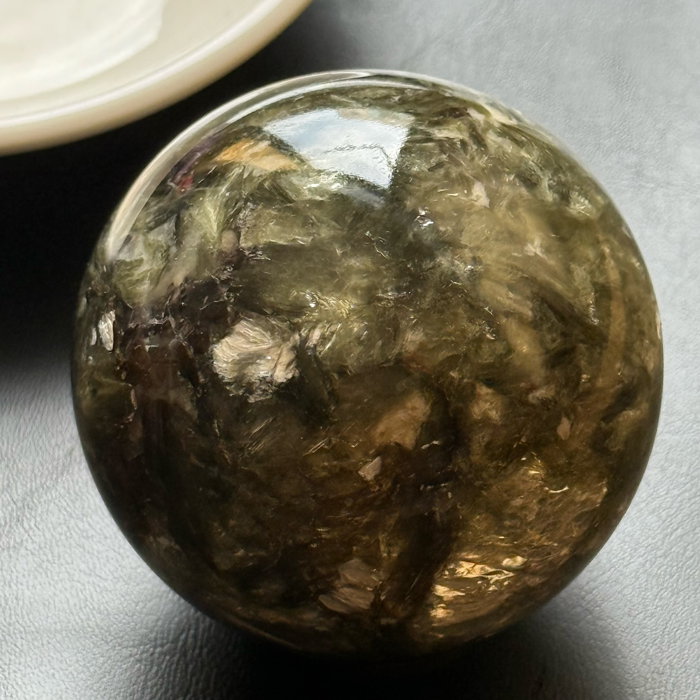 [原石] 綠祖母晶 水晶球 約 55mm