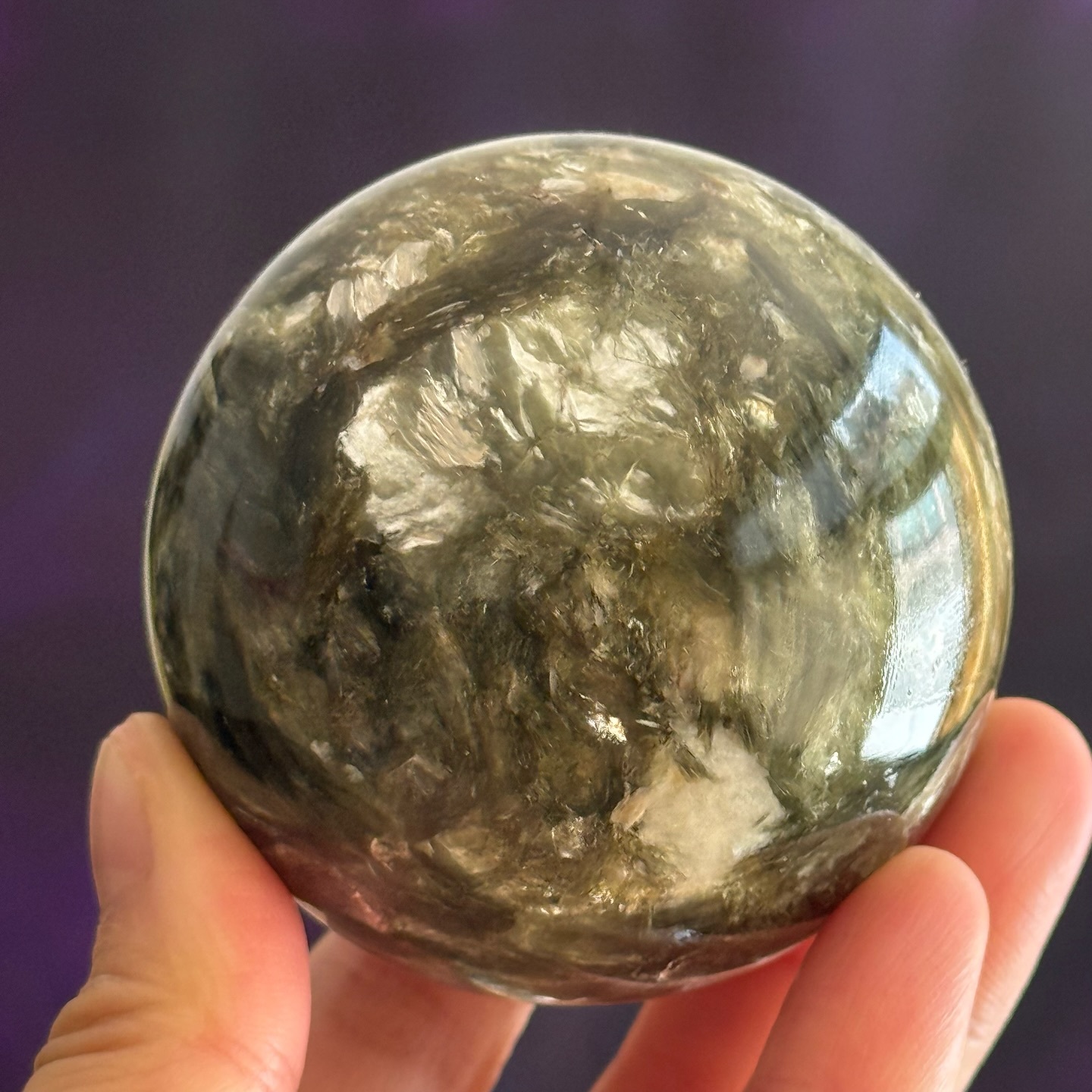 [原石] 綠祖母晶 水晶球 約 55mm