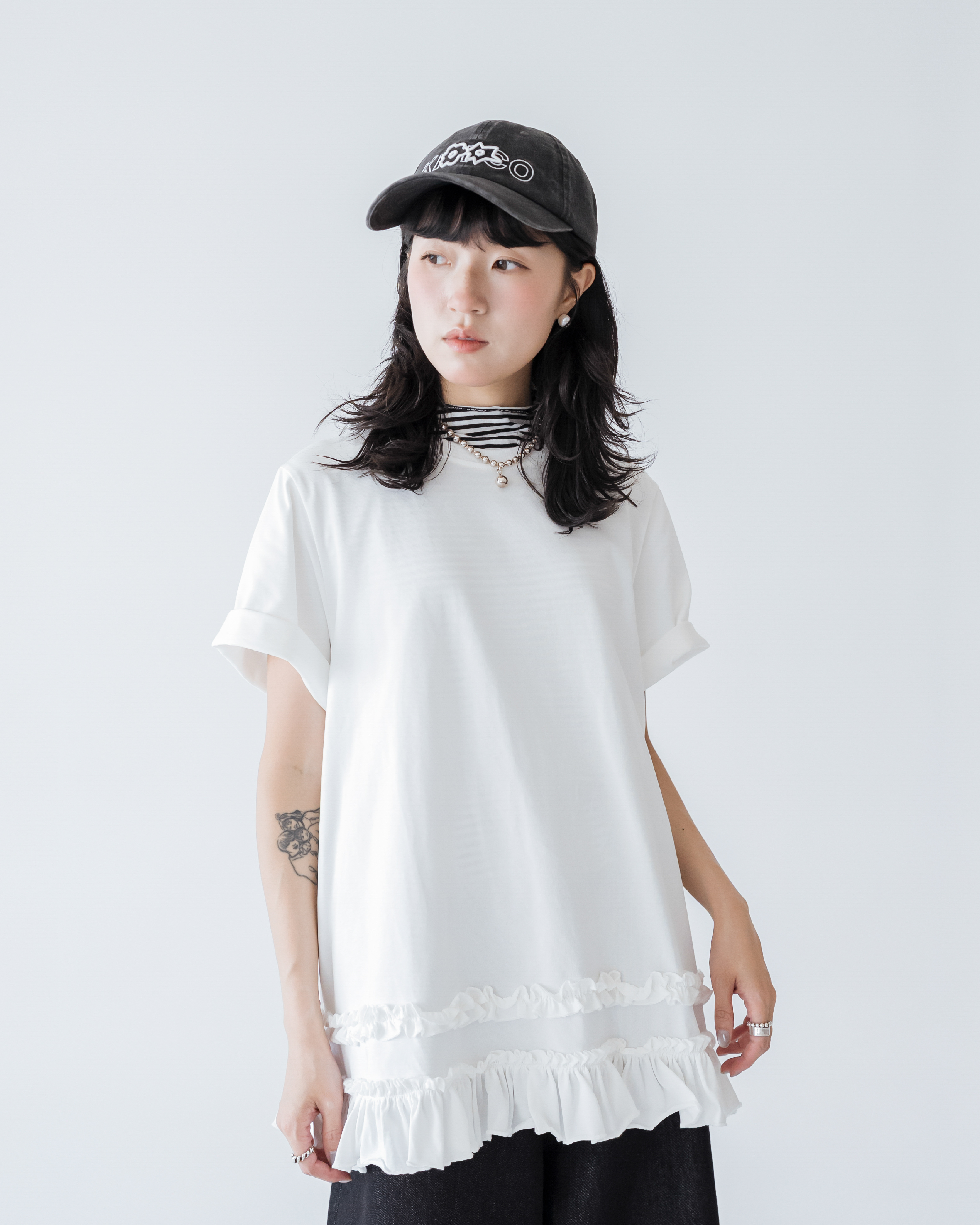 【 Kiki.co Made 】Kiki And Bouba Ruffle Layered - White