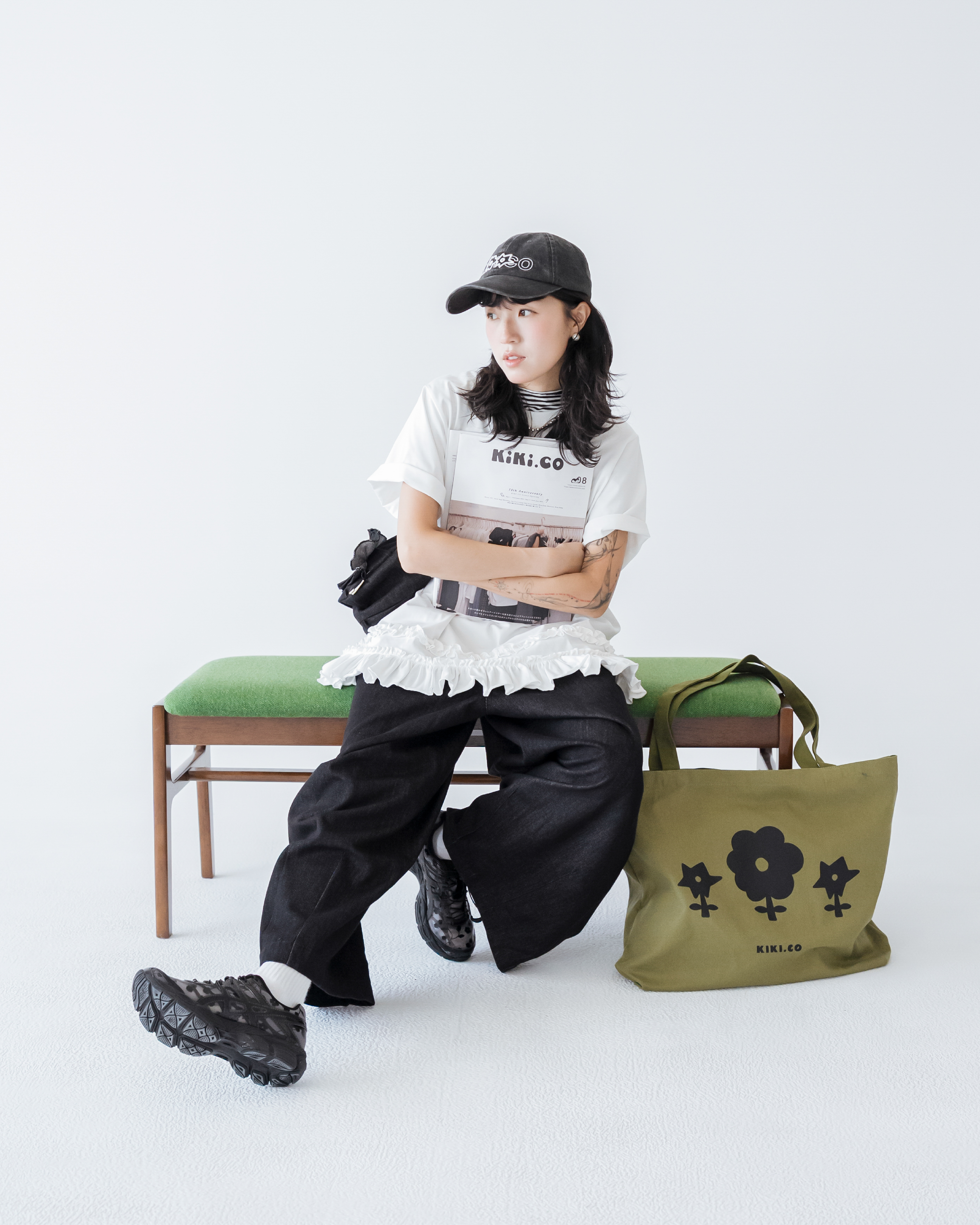 【 Kiki.co Made 】Kiki And Bouba Ruffle Layered - White