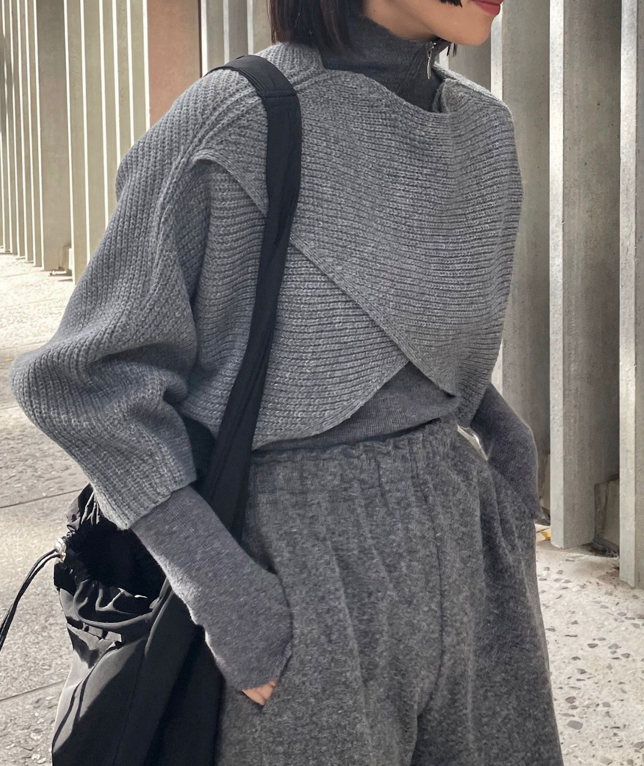 【預購】JN093001 STELLA FISH 斗篷針織上衣 (free size)