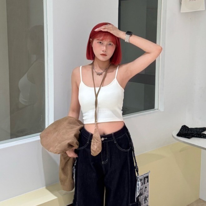 奶霧日常 羊絨細肩bra top