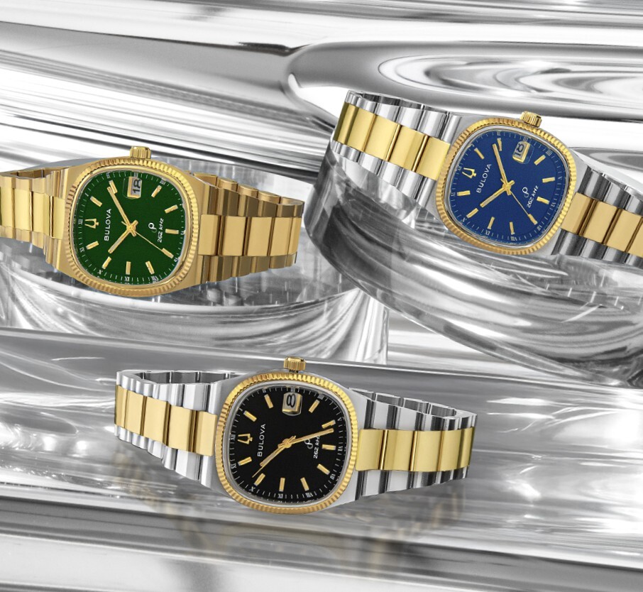 行貨 Bulova 寶路華 Super Seville Yellow Gold and stainless steel - 黑色錶盤 98B458 , 綠色錶盤 97B237 , 藍色錶盤 98B462 ,藍寶石石英不鏽鋼手錶