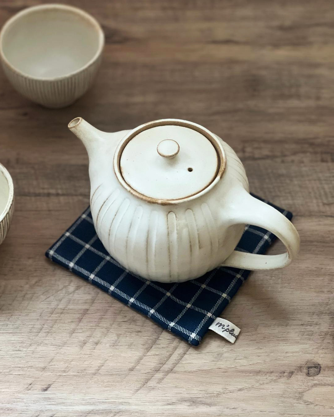 益子燒 粉引 500ml 茶具(茶壺 & 杯1隻)｜職人 若林健吾