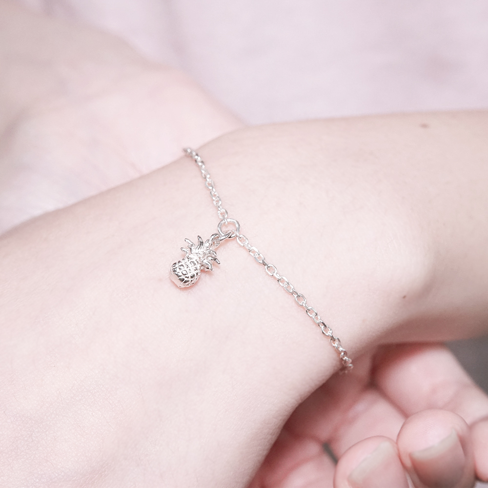 好運旺來 鳳梨 925純銀手鍊 女生手鍊 水果系列
