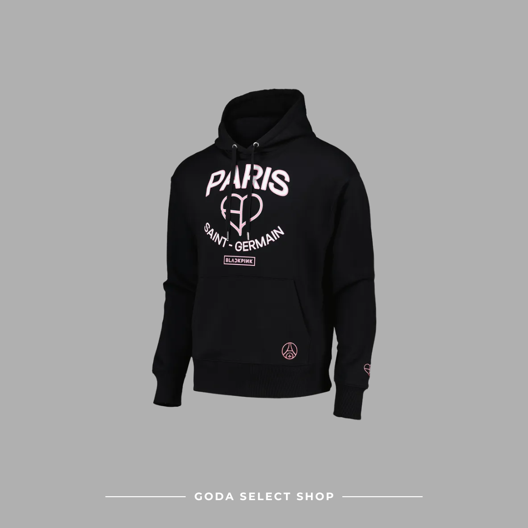 PARIS SAINT-GERMAIN F.C. x BLACKPINK HOODIE BLACK 巴黎聖日耳曼足球俱樂部 聯名黑色帽T