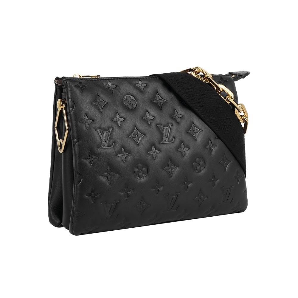 【Louis Vuitton】Coussin PM 小羊皮鏈帶/斜背二用枕頭包(黑色)