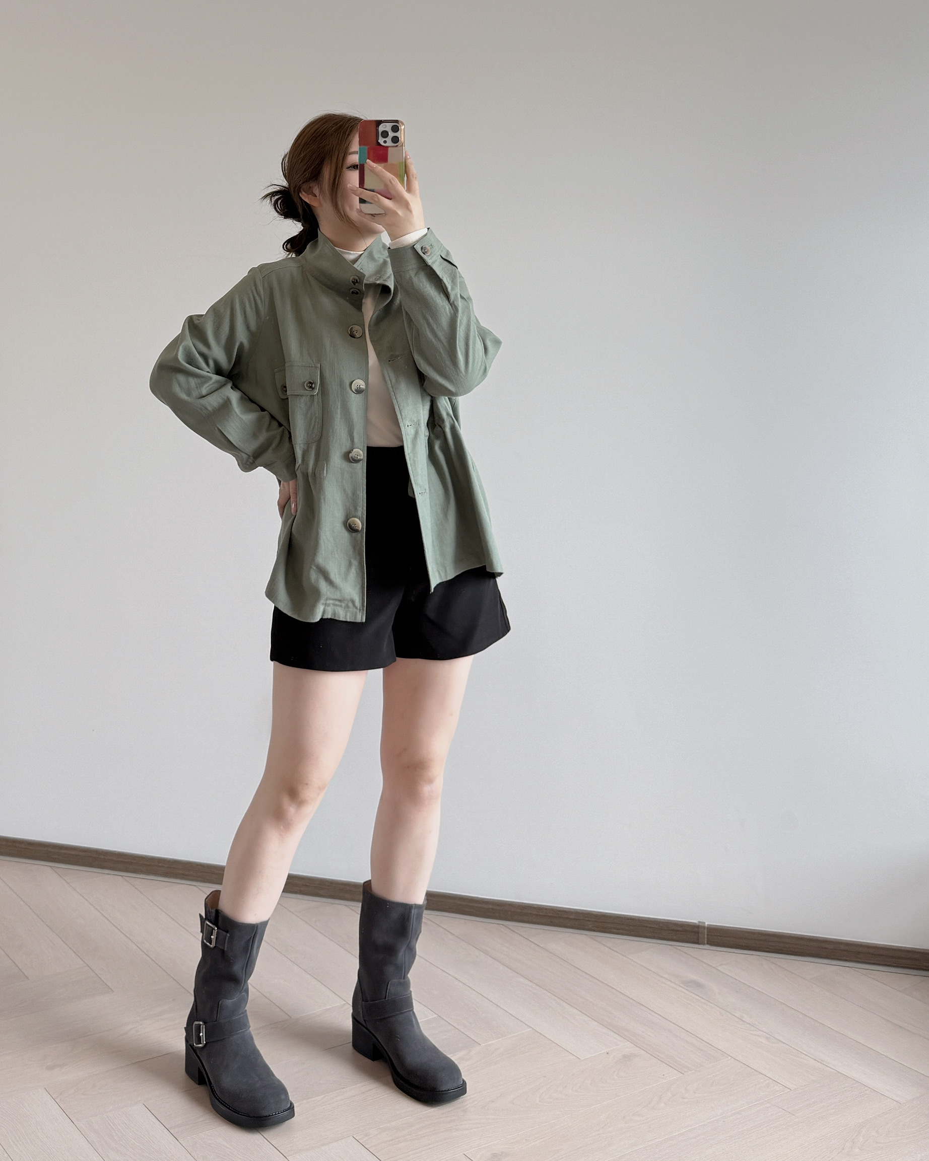 現貨 7055 黑色西裝短褲