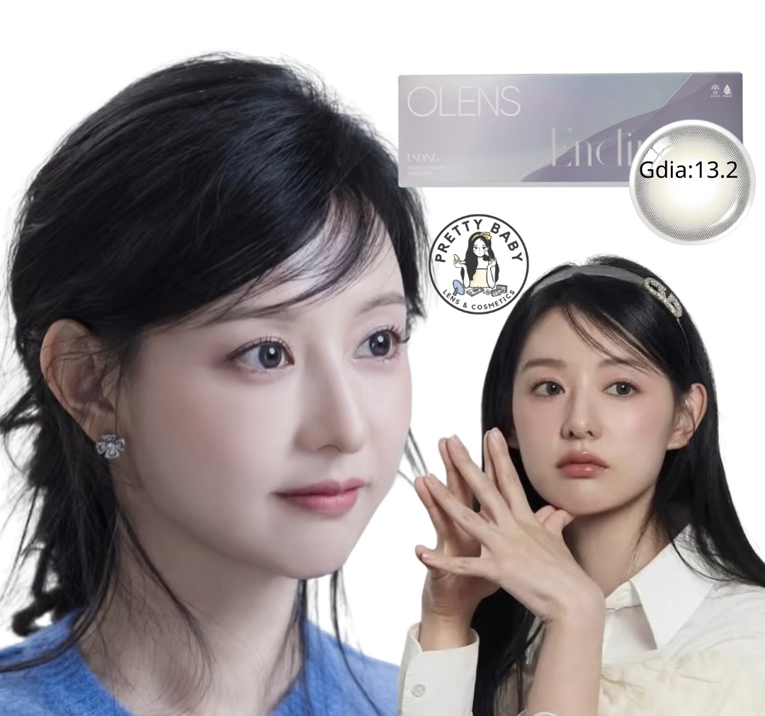 [透明盒散裝]OLENS Ending 1 Day Gray 漫夜霧灰｜日拋彩妝隱形眼鏡｜每盒10片