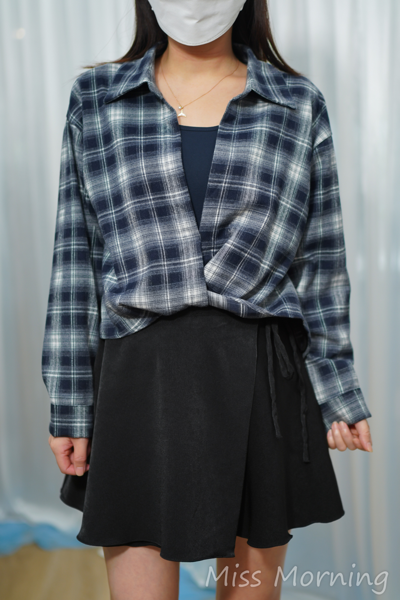 格仔set(14816)&薄絨A裙(34023)