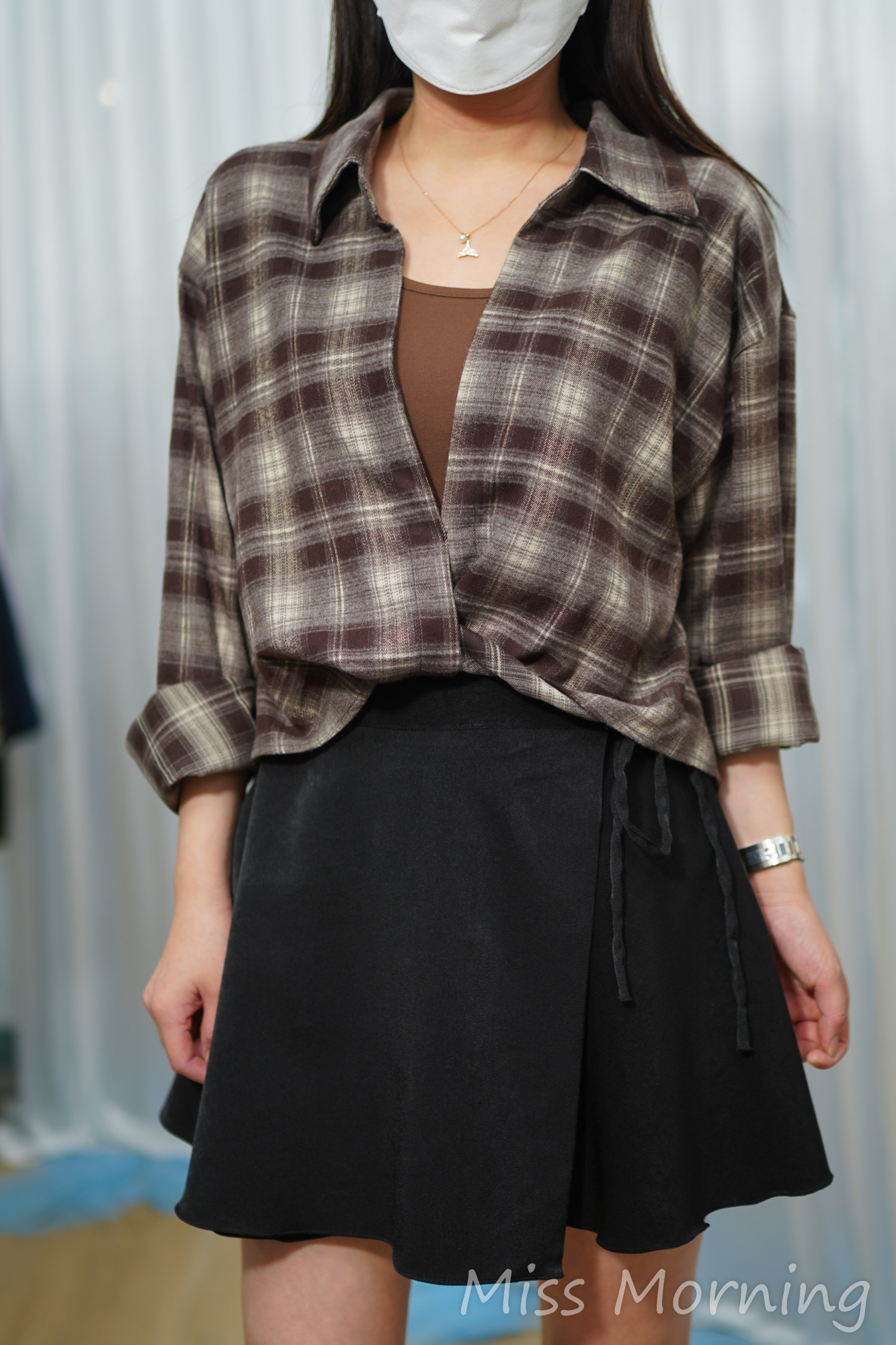 格仔set(14816)&薄絨A裙(34023)