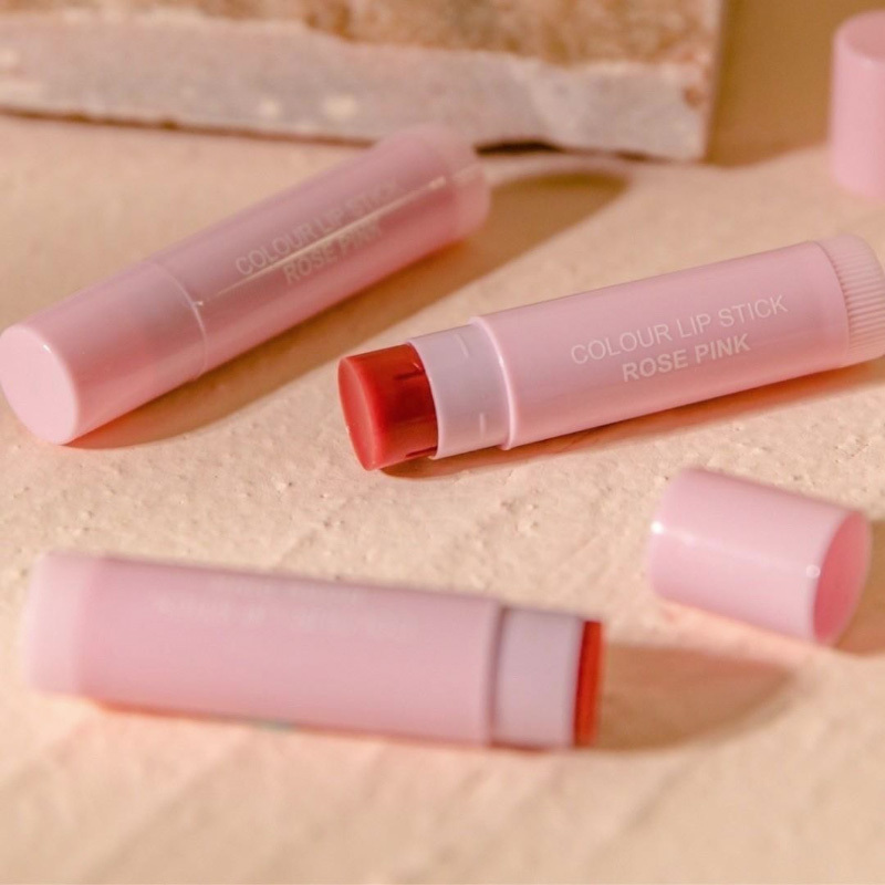 日本🇯🇵限定専売 ROSE PINK 100%粉紅變色潤唇膏4.5g 兩入組