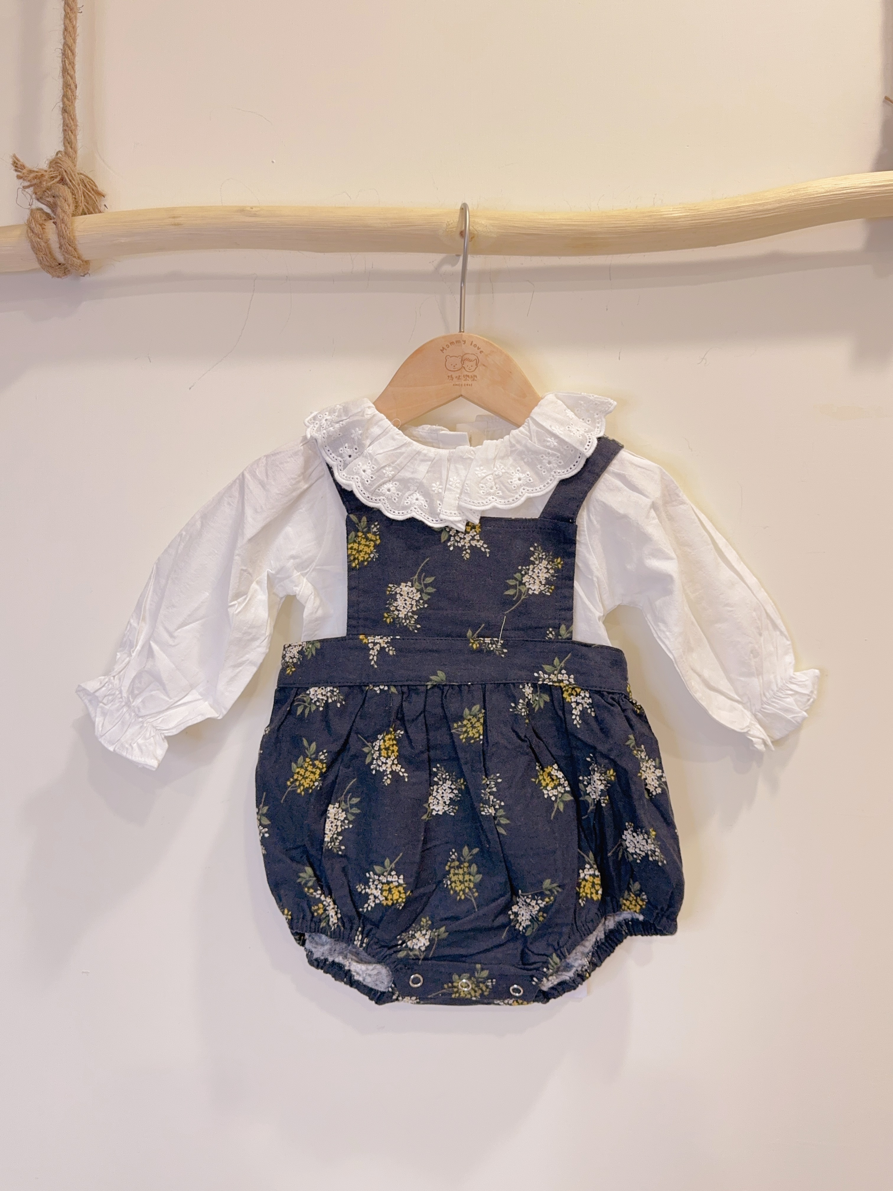 H506黑碎花包屁套A58