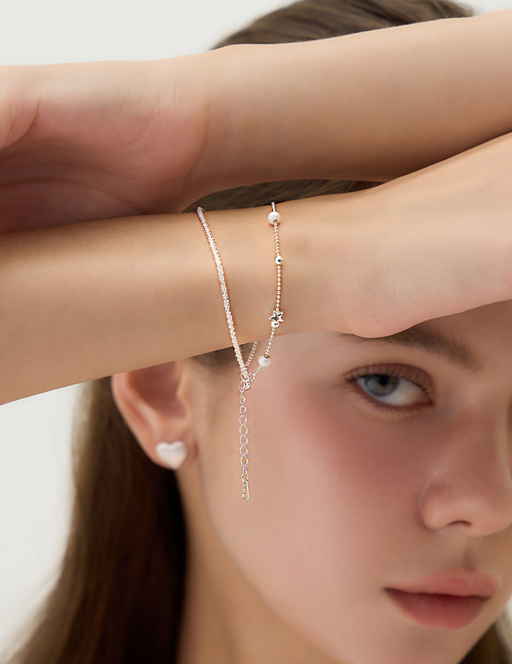 【925純銀】璀璨星光雙層手鍊