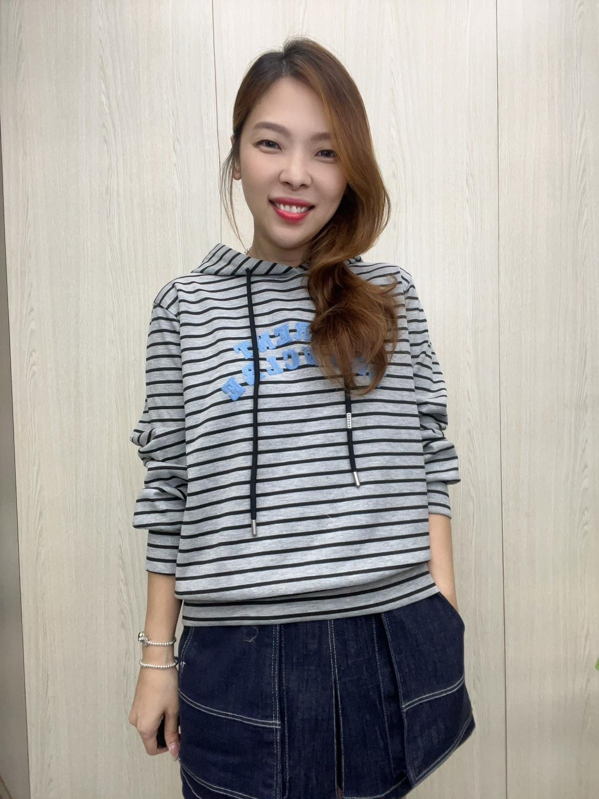 韓國型格有帽橫間top~112F