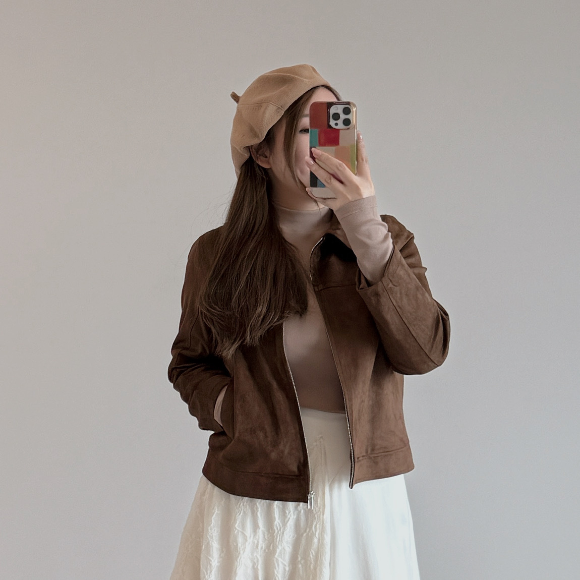 現貨 7270 軟糯牛皮絨夾克外套