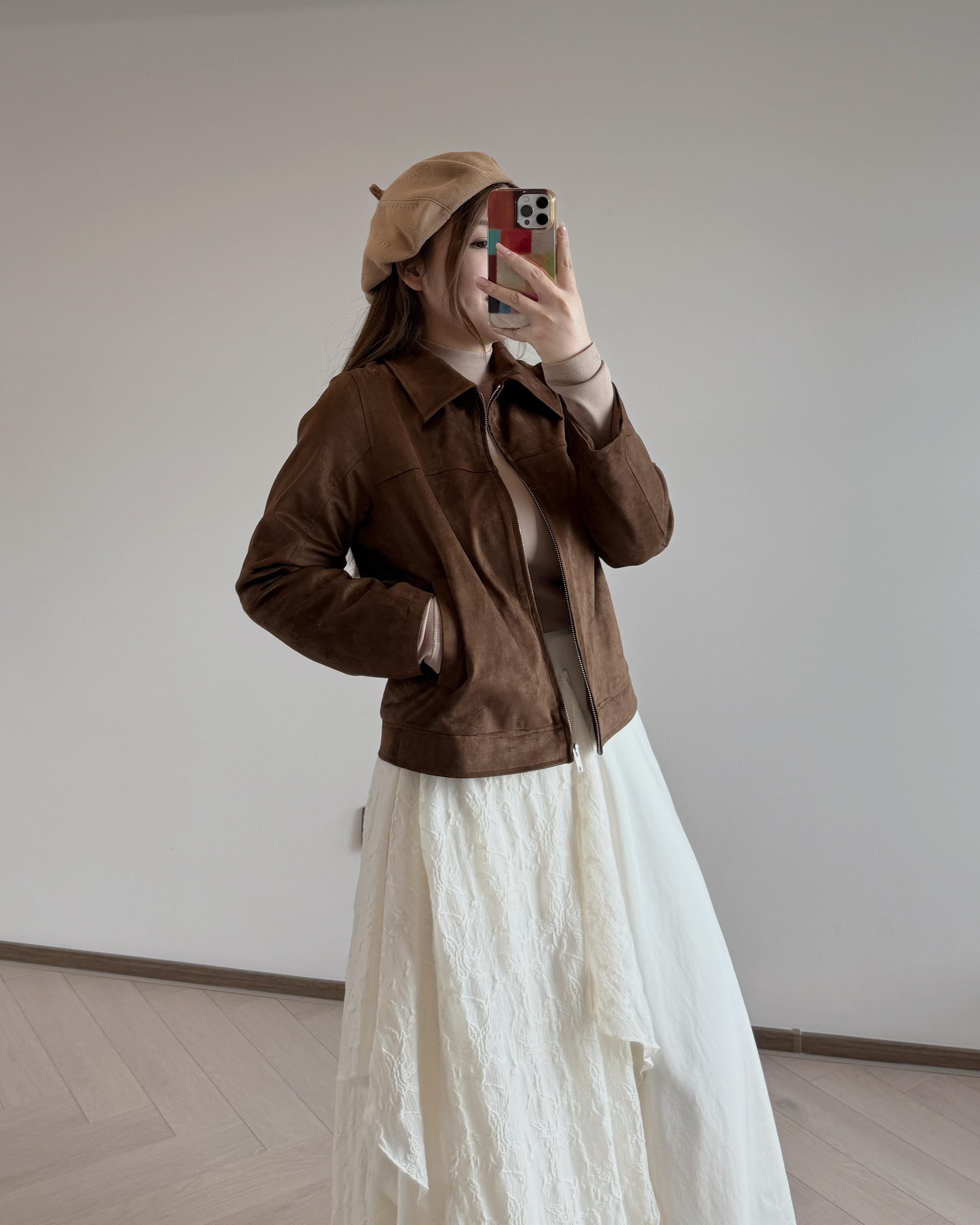 現貨 7270 軟糯牛皮絨夾克外套