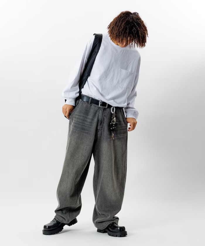 "代購" FREAK'S STORE 水洗牛仔寬褲