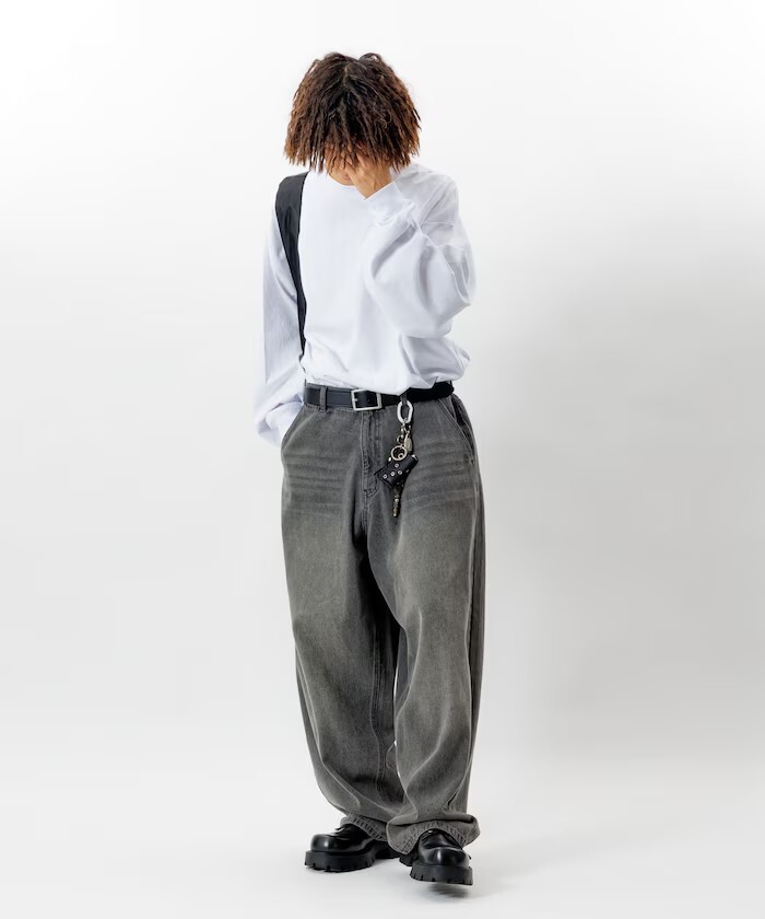 "代購" FREAK'S STORE 水洗牛仔寬褲