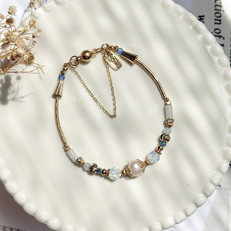 生日花 • 玖月陸 • 秋蒲公英 – 珍珠 – 手鍊