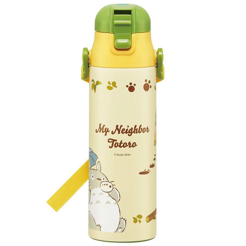 超輕巧按壓式水瓶 龍貓 貓巴士 580毫升(具保溫功能)