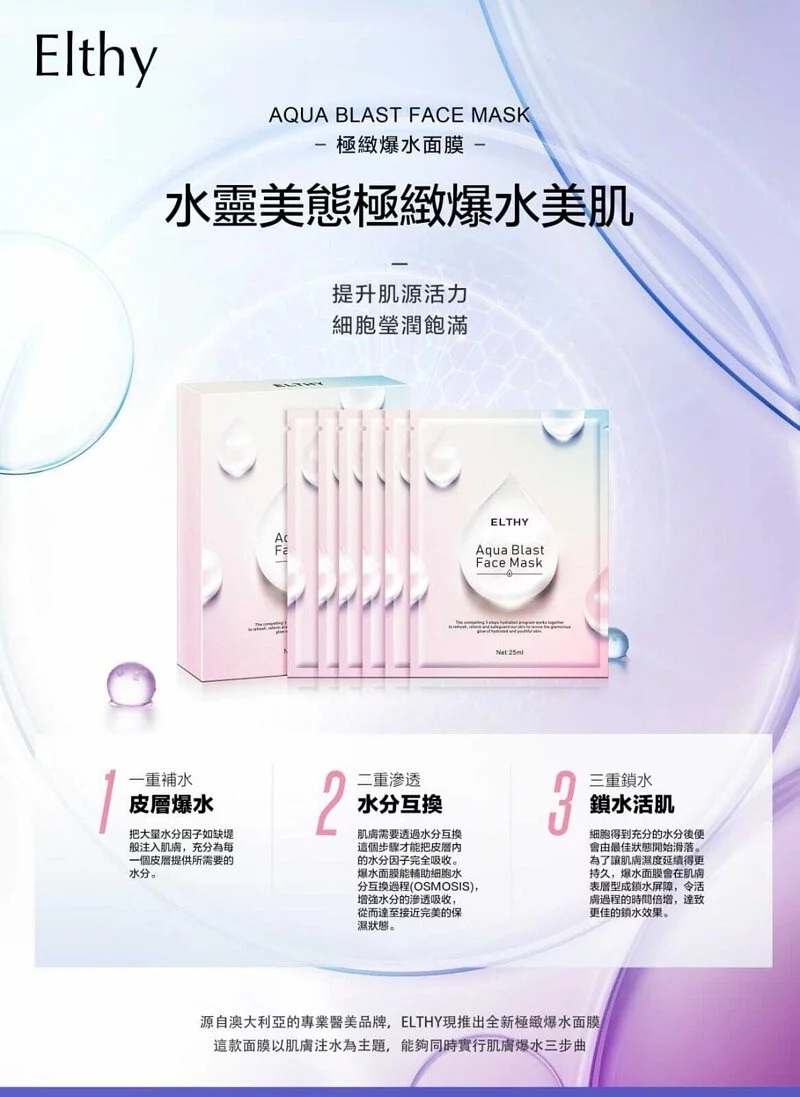 ELTHY 極緻爆水面膜 1盒6塊