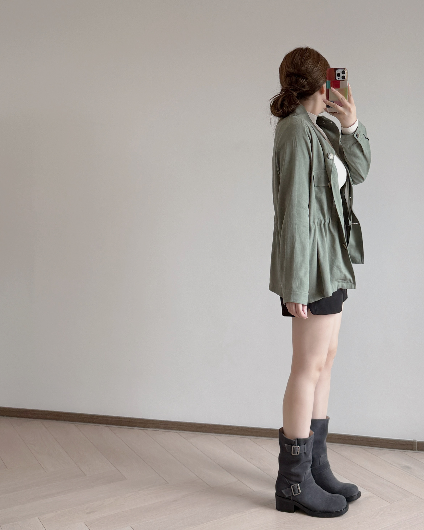 現貨  7275 百搭休閒慵懶風工裝薄外套